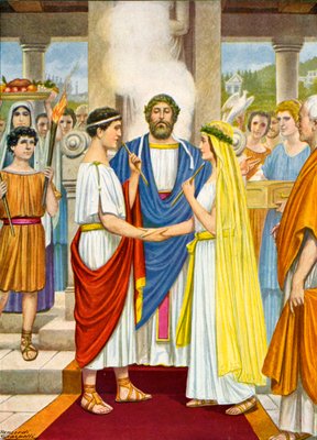 Roman wedding at the time of the Republic